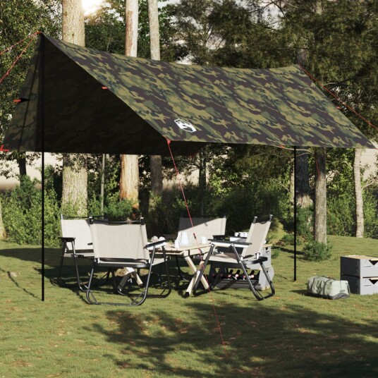 Campingpresenning kamuflasje 438x376x212 cm vanntett Campingpresenning kamuflasje 438x376x212 cm vanntett