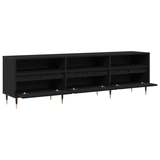 TV stativ Svart eik 150x30x44.5 cm Konstruert tre TV stativ Svart eik 150x30x44.5 cm Konstruert tre