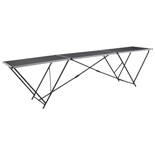 Foldbart tapetbord MDF og aluminium 300x60x78 cm