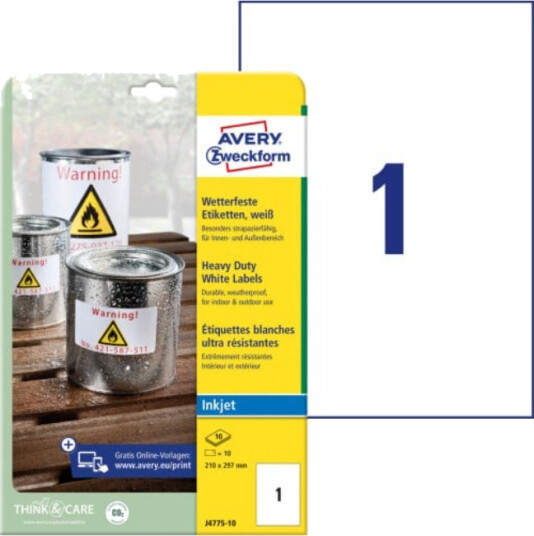 Avery J4775 - labels - 10 pcs. - A4