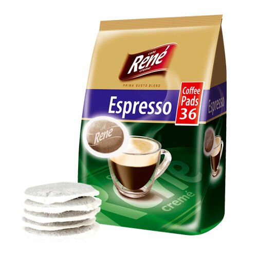 Senseo Café René Espresso (medium kopp) til Senseo. 36 puter Senseo Café René Espresso (medium kopp) til Senseo. 36 puter