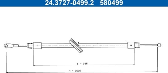 ATE 24.3727-0499.2 Tautrekk, håndbremse