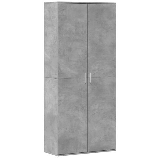  Highboard betonggrå 80x35x180 cm konstruert tre