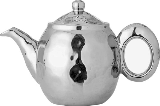 Bloomingville Shine Teapot W/Strainer - SILVER - 2360 ml