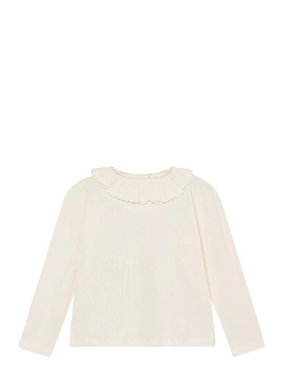 En Fant T Shirt Ls Crepe   Cream   110