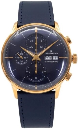 Junghans Herreklokke 27/7024.02 Meister Blå/Lær Ø40.7 mm