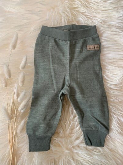 Need It   Leggings i ull/bambus "Digg" Skjønn Grø