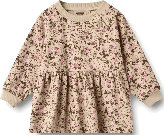 Wheat Jersey Dress L/S Dorthea Cream 92