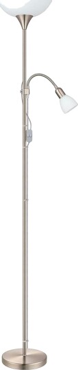EGLO Gulvlampe Up 2 With Reading Light Hvit Gulvlamper
