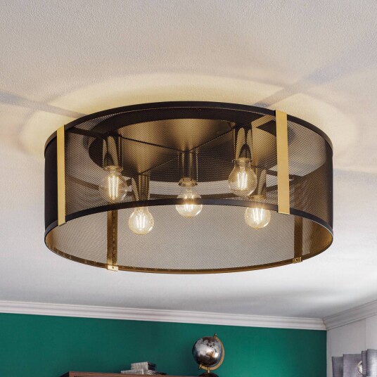 Luminex Taklampe Lavinia gylne striper 5 lyskilder
