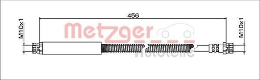 Bremseslange METZGER 4112039 Bremseslange METZGER 4112039