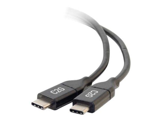 C2G 3m (10ft) USB C Cable - USB 2.0 (5A) - M/M USB Type C Cable - Black - USB type C-kabel - 24 pin USB-C til 24 pin USB-C - 3 m