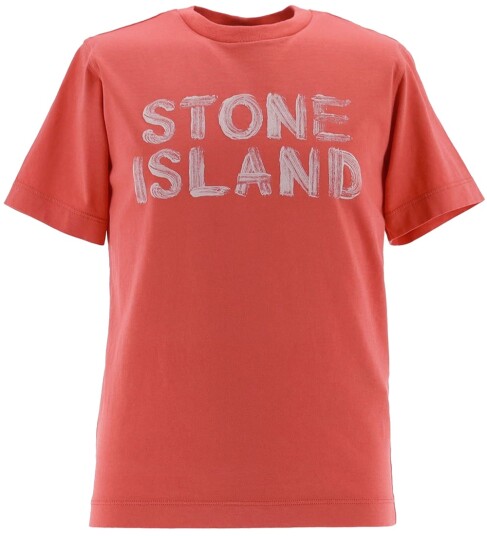 Stone Island T skjorte Geranium m. Trykk Stone Island 10 år 140 T skjorte Rød