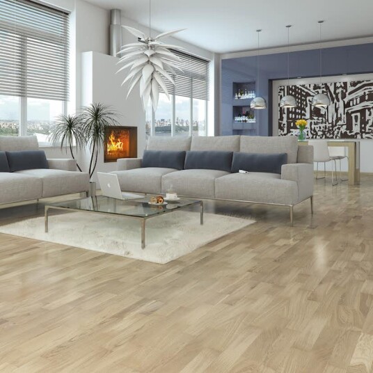 Nordic Floor Parkettgulv Ek Hvit Mattlakk 3 Stav