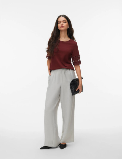 Vero Moda Vmivacy 2/4 O Neck Top Jrs Btq Burgundy S Vero Moda Vmivacy 2/4 O Neck Top Jrs Btq Burgundy S