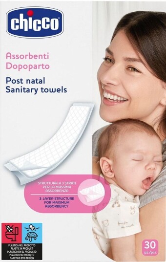 Chicco Sanitærbind Postpartum 30 stk Etter fødsel