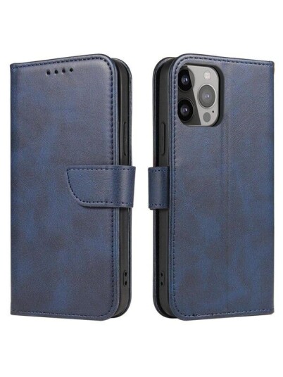 Hurtel Magnet Case for Samsung Galaxy S23 Ultra Cover with Flip Wallet Stand Blue