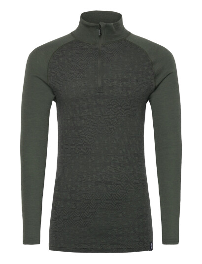 Bula Geo Merino Wool Halfzip - Green - S