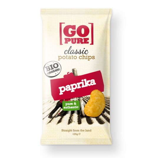 Go Pure classic chips paprika 125 g Go Pure classic chips paprika 125 g