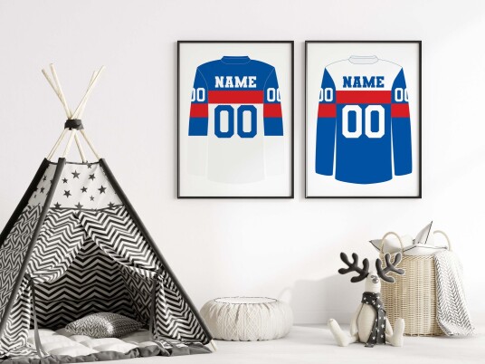 Personlig plakat Hockeytrøye / Sett med 2