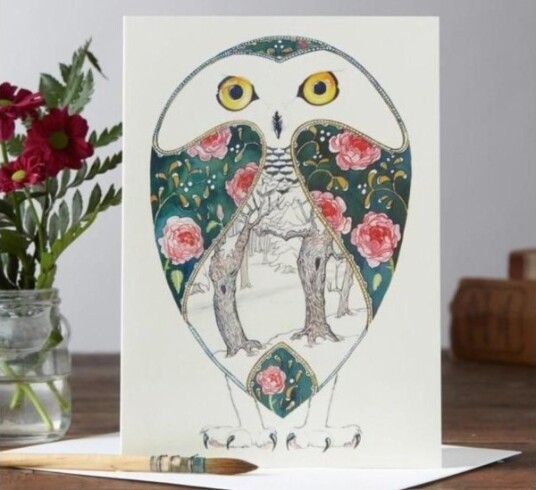 A040 B6 Carnet + Konvolutt Winter Owl A040 B6 Carnet + Konvolutt Winter Owl