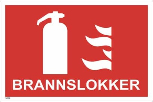 Brannskilt brannslukker 30X20 cm Alu-plate