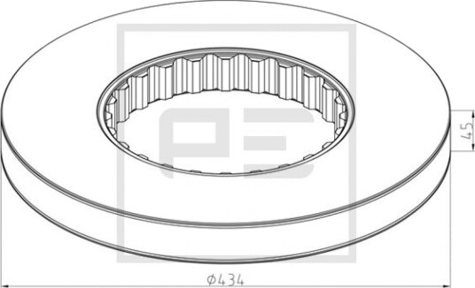 Bremseskive PE Automotive 146.211 10A Bremseskive PE Automotive 146.211 10A