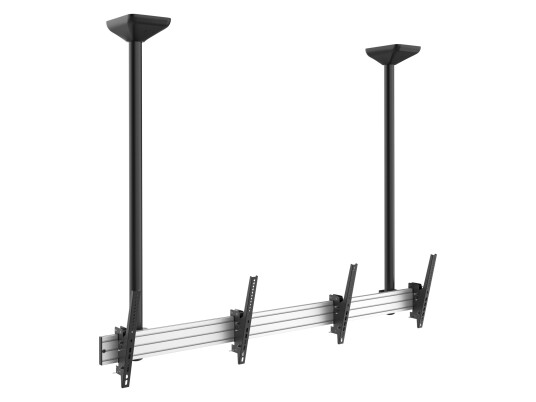 EQUIP Monitor Deckenhalter 2.Monitore 45"-55" silber&schwarz EQUIP Monitor Deckenhalter 2.Monitore 45"-55" silber&schwarz