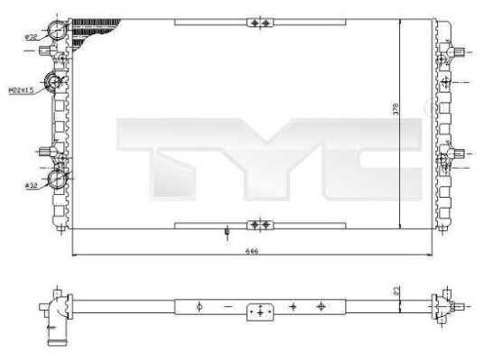 Radiator TYC 731 0002