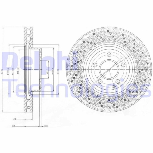 Bremseskive DELPHI BG9076C Bremseskive DELPHI BG9076C