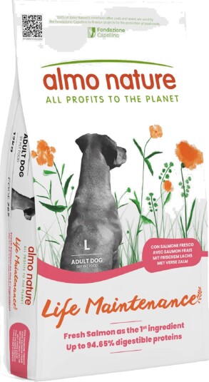 Almo Nature Holistic Tørrfôr Adult Sparepakke Life Maintenance Laks & Ris Large 2 X 12 kg
