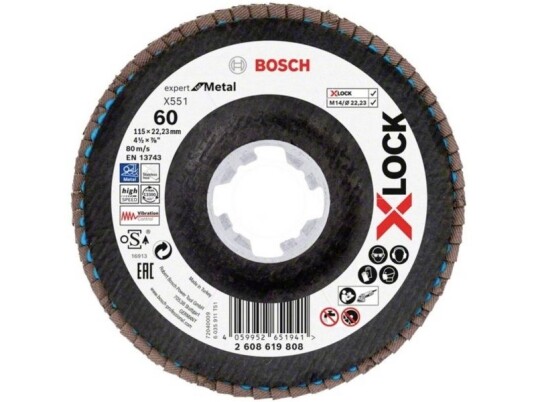 Bosch Lamellskive X551 2608619808 115 mm K60