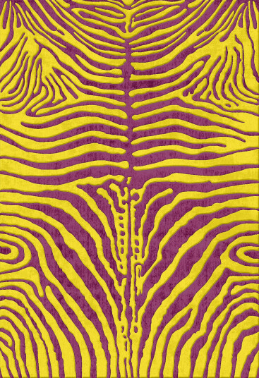 Wilton teppe Zebra gul/lilla Størrelse: 130 x 190 cm