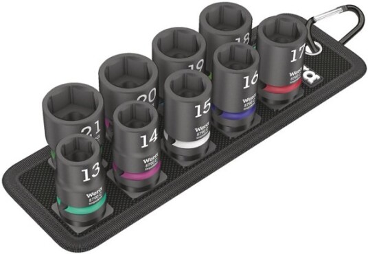 Wera Støpselsett 1/2" med 9 Hoder (13-21 mm) Håndverktøy