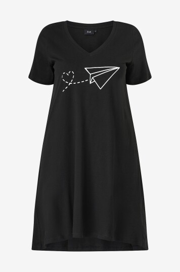 Zizzi   Nattkjole mAlba S/S Blk DresSvart
