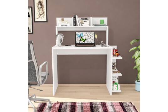 Chaing Skrivebord 104,5x55 cm Hvit Hanah Home