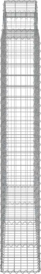 vidaXL Gabionkurver buede 9 stk 200x50x180/200 cm galvanisert jern