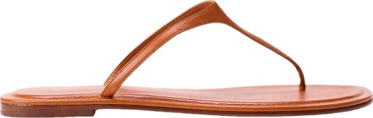 Polo Ralph Lauren Polo Play Calfskin Thong Sandal Brown 36