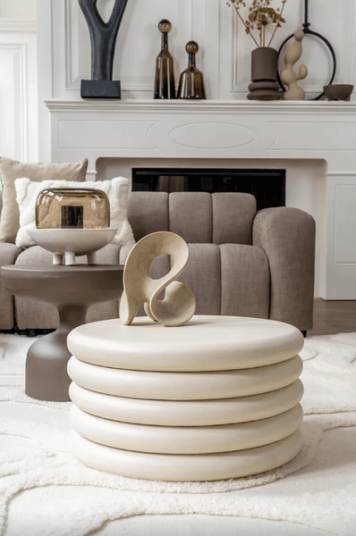 Trend Collection Riff Sofabord Ecru L Ø60 x H28,5