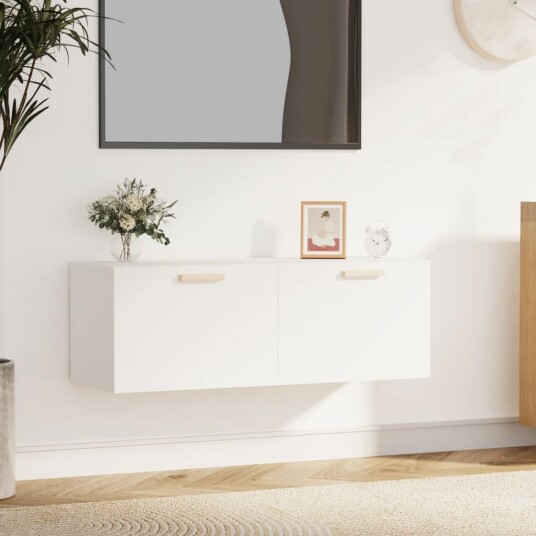 vidaXL Veggskap hvit 100x36,5x35 cm konstruert tre vidaXL Veggskap hvit 100x36,5x35 cm konstruert tre
