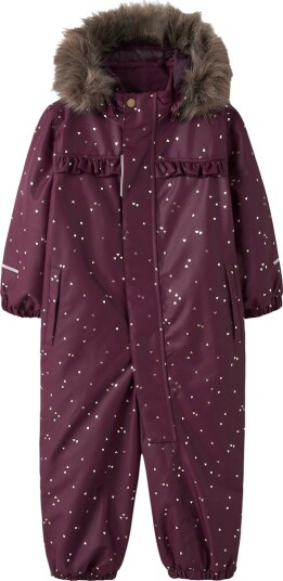 Name It Vinterdress - NmfSnow10 - Fig - Name It - 7 år (122) - Vinterdress Bordeaux Lilla
