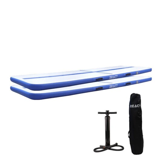 Treningsmatte React AirTrack Med Håndpumpe 2-pk Treningsmatte React AirTrack Med Håndpumpe 2-pk