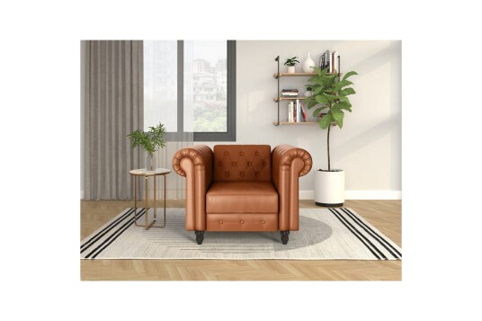 Loft24 Lenestol Felix Kognac PU/tre/metall Kognac PU/tre/metall Loft24 Lenestol Felix Kognac PU/tre/metall Kognac PU/tre/metall