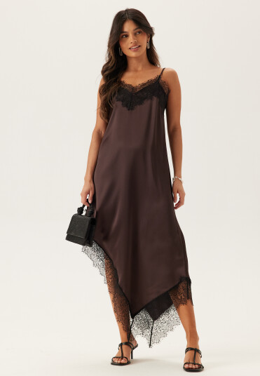 Bubbleroom Occasion Satin Lace Slip Dress