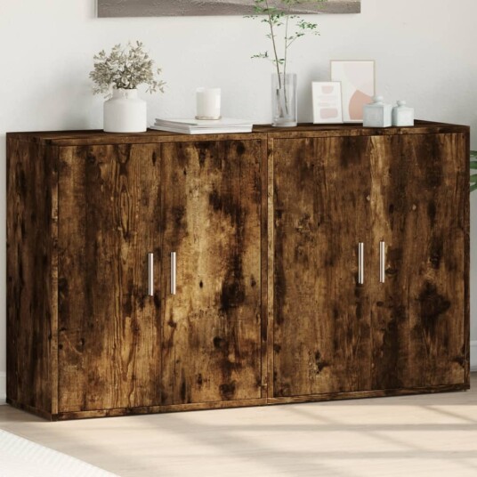 Skjenker 2 røkt eik 60x31x70 cm konstruert tre 8721102594250