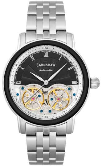 Thomas Earnshaw Herreklokke ES 8255 11 Longitude Sort/Stål Ø42 mm Thomas Earnshaw Herreklokke ES 8255 11 Longitude Sort/Stål Ø42 mm