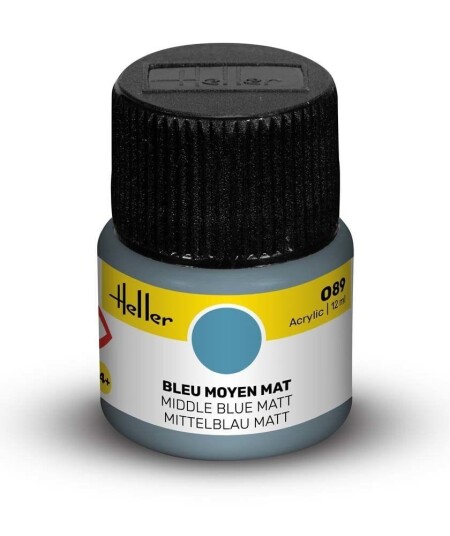Heller Akryl No 89 Middle Blue - Matt 12ml