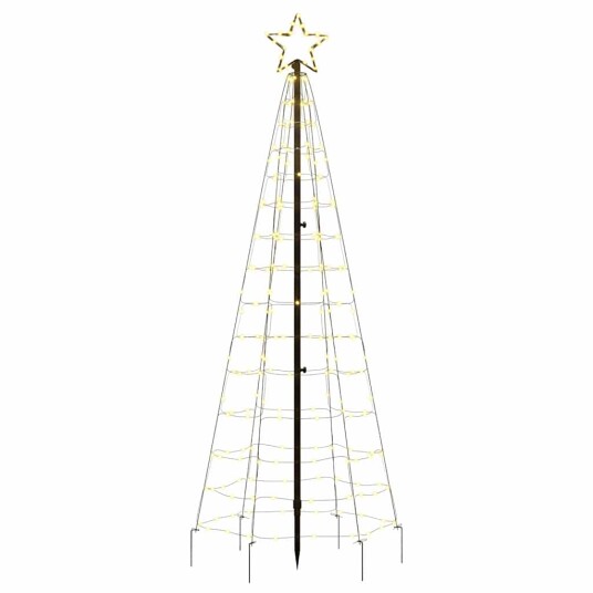vidaXL Juletre lyskjegle 220 LED varmhvit 180 cm