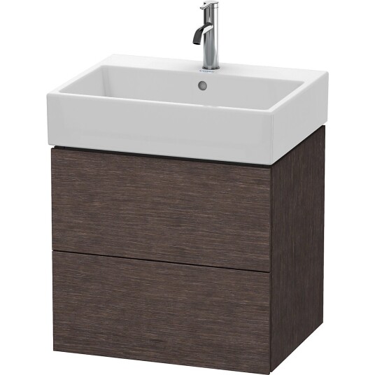 Duravit L-Cube Servantskap m/2 skuffer 484x544x459 mm Børstet Mørk Eik