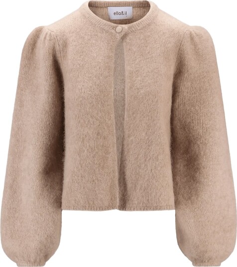 ella&il Amelia Chunky Cardigan   HAZEL BEIGE   S